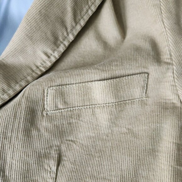 Izod Mens XL Corduroy Blazer Jacket Cedarwood Khaki Tan New With Tags - Picture 15 of 16